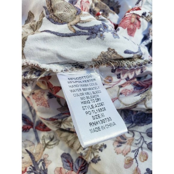 SOLD Umgee Tunic Top Floral Medium Keyhole Lightweight 3/4 Sleeves Spring - Picture 6 of 7